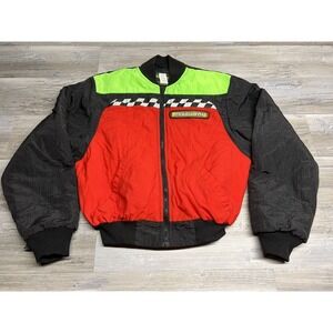 Arctic Cat Youth Snowmobile Jacket Coat Sno Pro Red Green‎ Black Sz C-16 Vintage